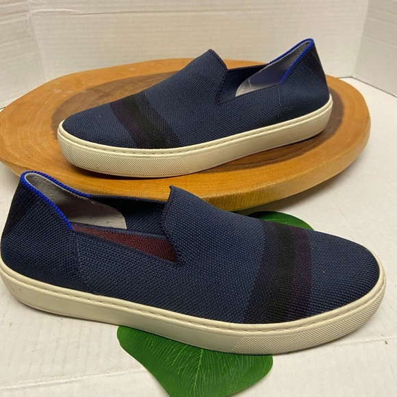 Rothy’s Striped Classic Slip On Sneakers - Picture 1 of 7